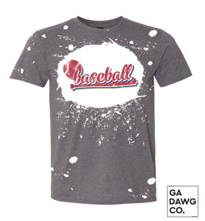 Vintage Dye Sublimation Bleached T-Shirt - Baseball