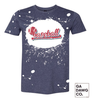 Vintage Dye Sublimation Bleached T-Shirt - Baseball