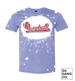 Vintage Dye Sublimation Bleached T-Shirt - Baseball