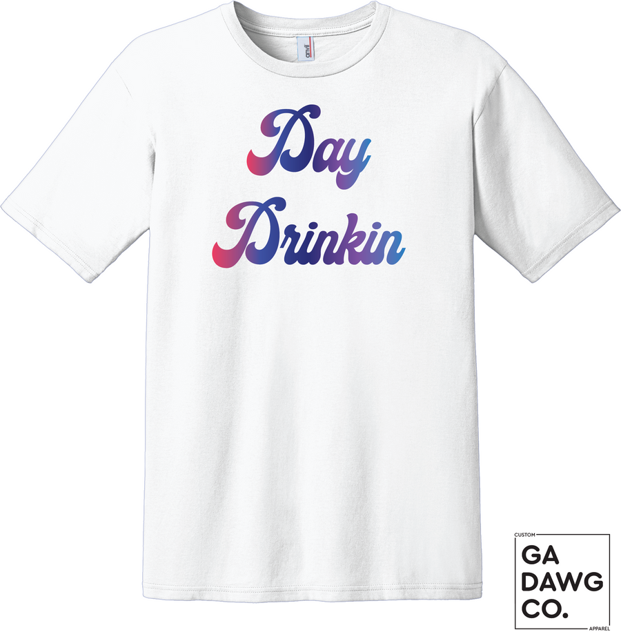 Vintage Dye Sublimation Bleached T-Shirt - Day Drinkin