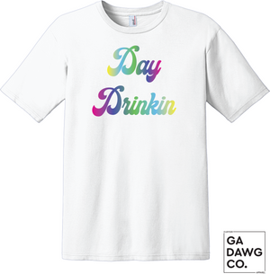 Vintage Dye Sublimation Bleached T-Shirt - Day Drinkin 002