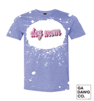 Vintage Dye Sublimation Bleached T-Shirt - Dog Mom