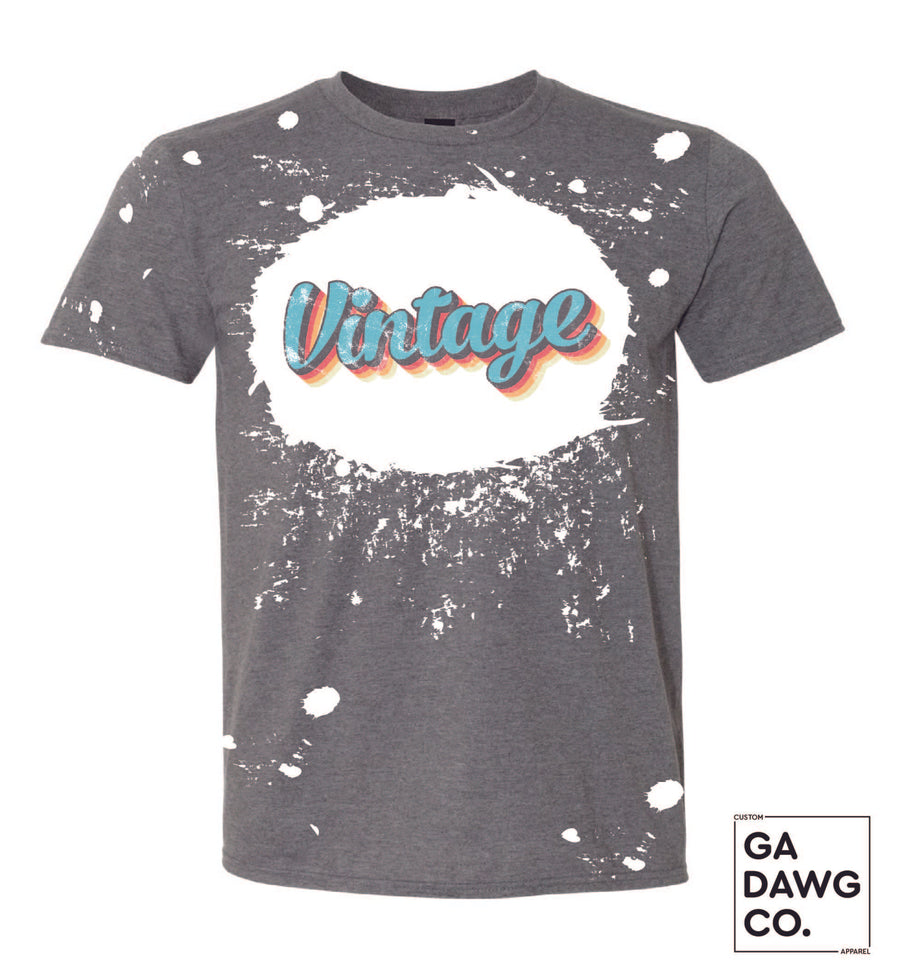 Vintage Dye Sublimation Bleached T-Shirt - Vintage