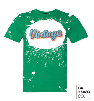 Vintage Dye Sublimation Bleached T-Shirt - Vintage