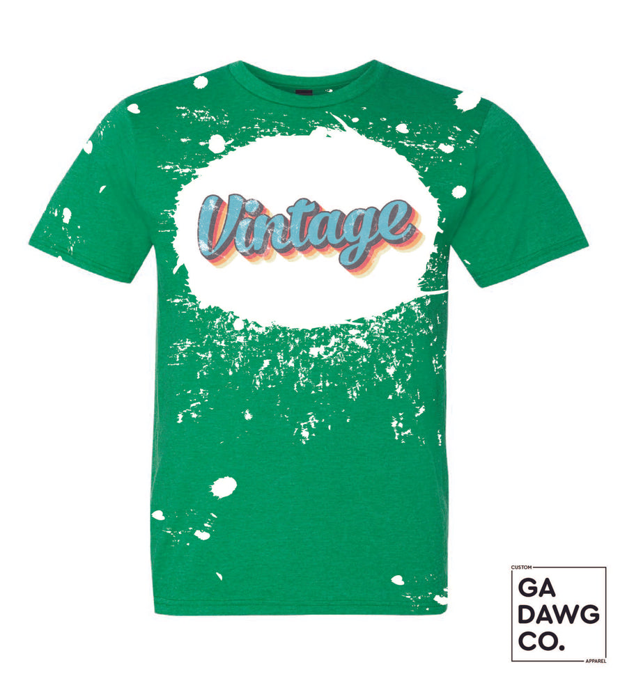 Vintage Dye Sublimation Bleached T-Shirt - Vintage