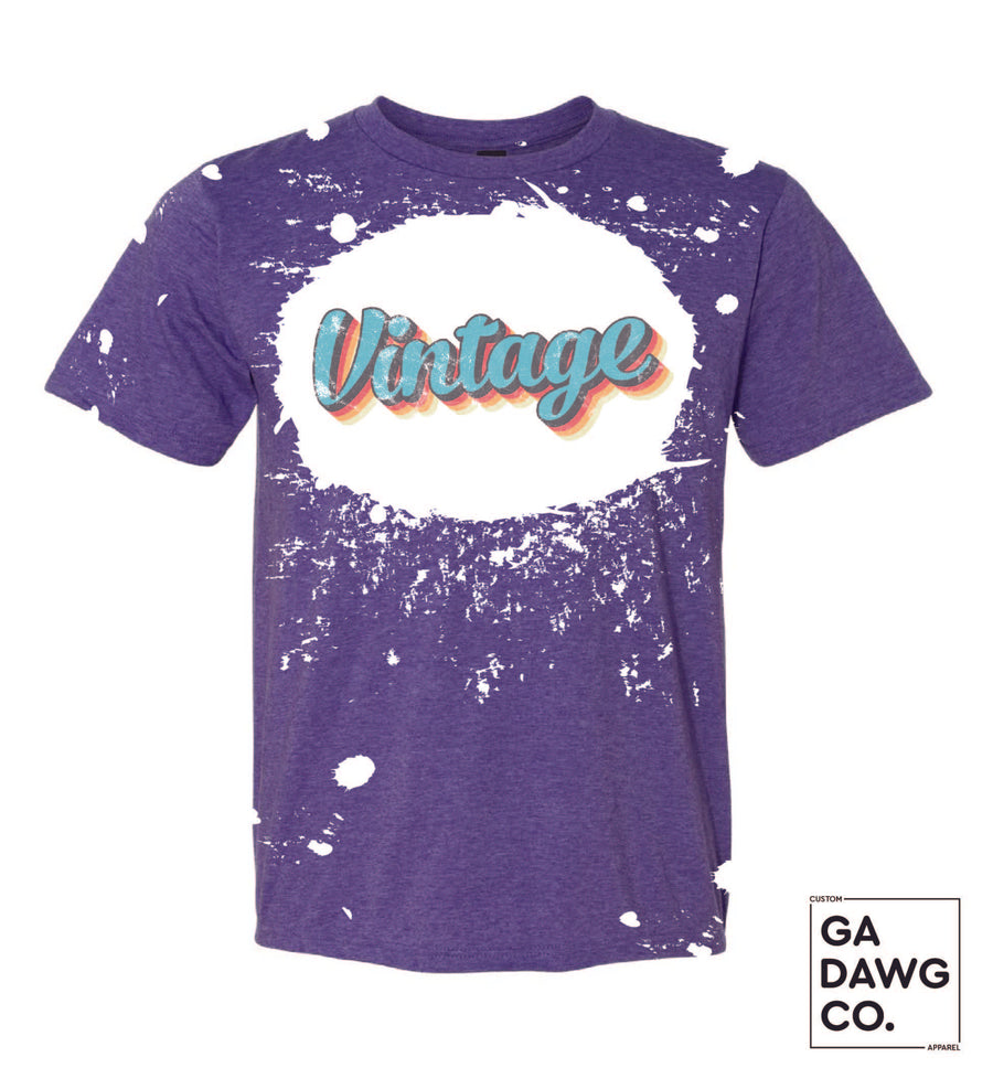 Vintage Dye Sublimation Bleached T-Shirt - Vintage