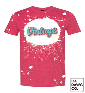 Vintage Dye Sublimation Bleached T-Shirt - Vintage
