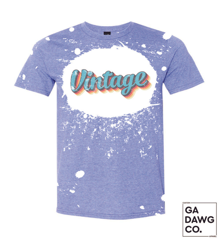 Vintage Dye Sublimation Bleached T-Shirt - Vintage